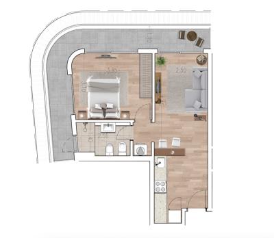 Venta - Apartamento 1 dormitorio - Unidad 106 - Ventura Tower Carrasco