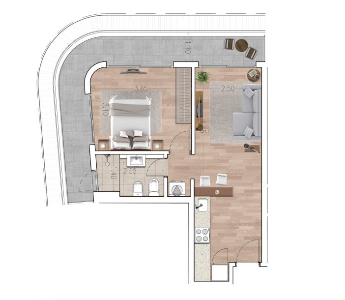 Venta - Apartamento 1 dormitorio - Unidad 106 - Ventura Tower Carrasco-15