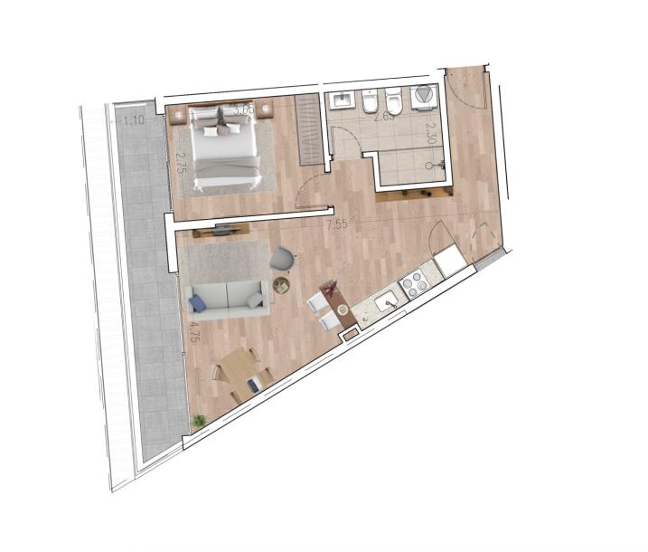 Venta - Apartamento 1 dormitorio - Unidad 210 - Ventura Tower Carrasco-16