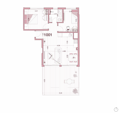 Venta - Apartamento 2 dormitorios - Unidad 1001 - Ventura Uptown
