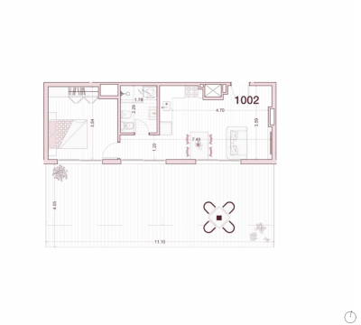 Venta - Apartamento 1 dormitorio - Unidad 1002 - Ventura Uptown