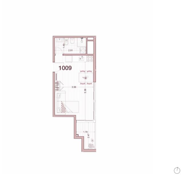 Venta - Apartamento Monoambiente - Unidad 1009 - Ventura Uptown-14