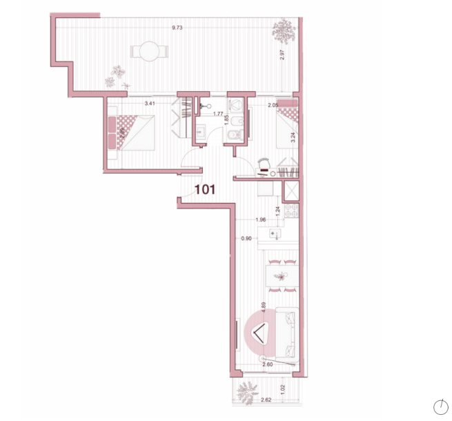 Venta - Apartamento 2 dormitorios - Unidad 101 - Ventura Uptown-14