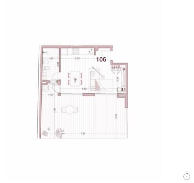 Venta - Apartamento Monoambiente - Unidad 106 - Ventura Uptown