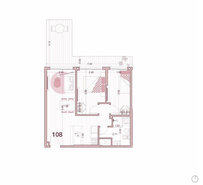 Venta - Apartamento 2 dormitorios - Unidad 108 - Ventura Uptown-14