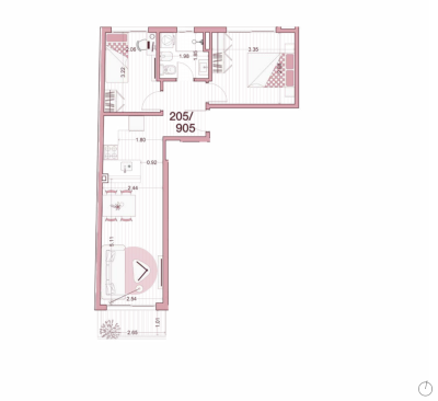 Venta - Apartamento 2 dormitorios - Unidad 205 - Ventura Uptown