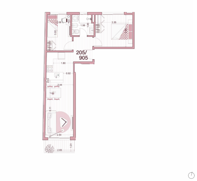 Venta - Apartamento 2 dormitorios - Unidad 205 - Ventura Uptown-14