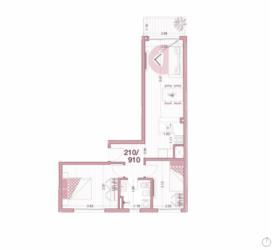 Venta - Apartamento 2 dormitorios - Unidad 210 - Ventura Uptown
