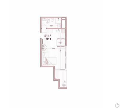 Venta - Apartamento Monoambiente - Unidad 211 - Ventura Uptown