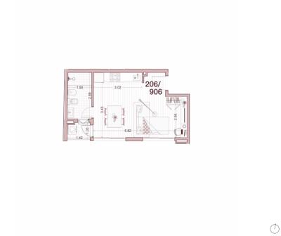 Venta - Apartamento Monoambiente - Unidad 606 - Ventura Uptown
