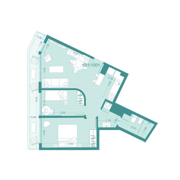 Venta - Apartamento 1 dormitorio - Unidad 101 - Winks Américas-29