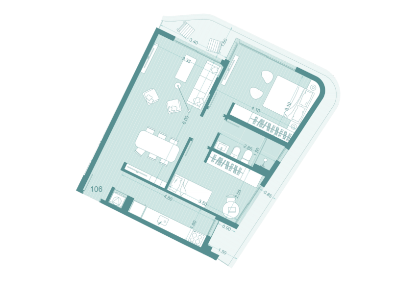 Venta - Apartamento 2 dormitorios - Unidad 106 - Winks Américas-29