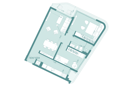 Venta - Apartamento 2 dormitorios - Unidad 904 - Winks Américas