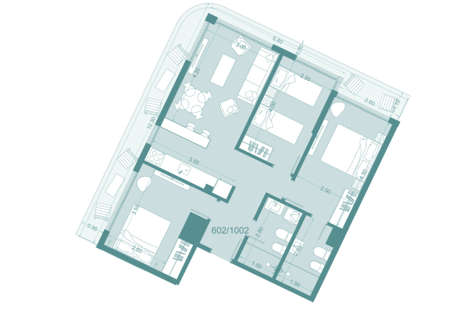 Venta - Apartamento 2 dormitorios - Unidad 602 - Winks Américas-29