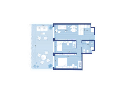 Venta - Apartamento 2 dormitorios - Unidad 102 - Winks Magallanes