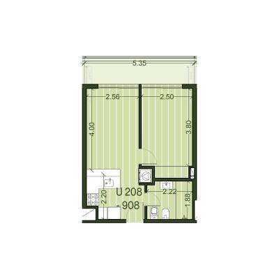 Venta - Apartamento 1 dormitorio - Unidad 208 - Ventura Palermo