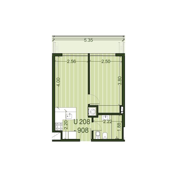 Venta - Apartamento 1 dormitorio - Unidad 208 - Ventura Palermo-12