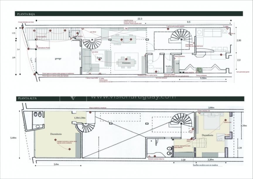 Casa de diseño, Padrón Único, Pocitos; 2 dorm en Suite, enorme salón doble altura, terreno 219 m2 con buen fondo y parrillero, 203 m2 construidos, Garaje.-46