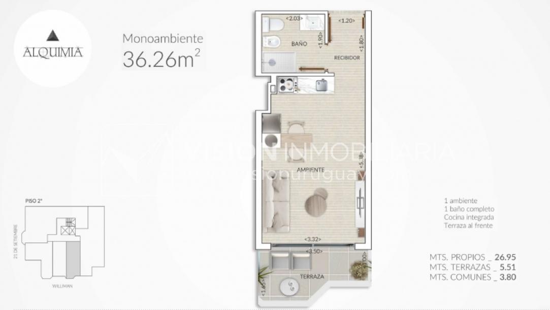 Apto. estudio en la mejor torre, corazón de Punta Carretas-8