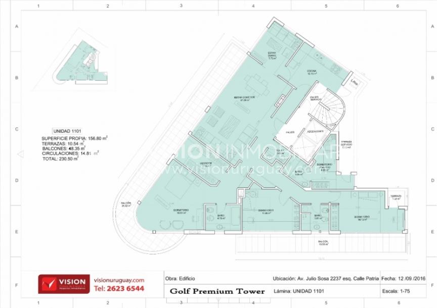 Penthouse Piso 11 frente al GOLF-15