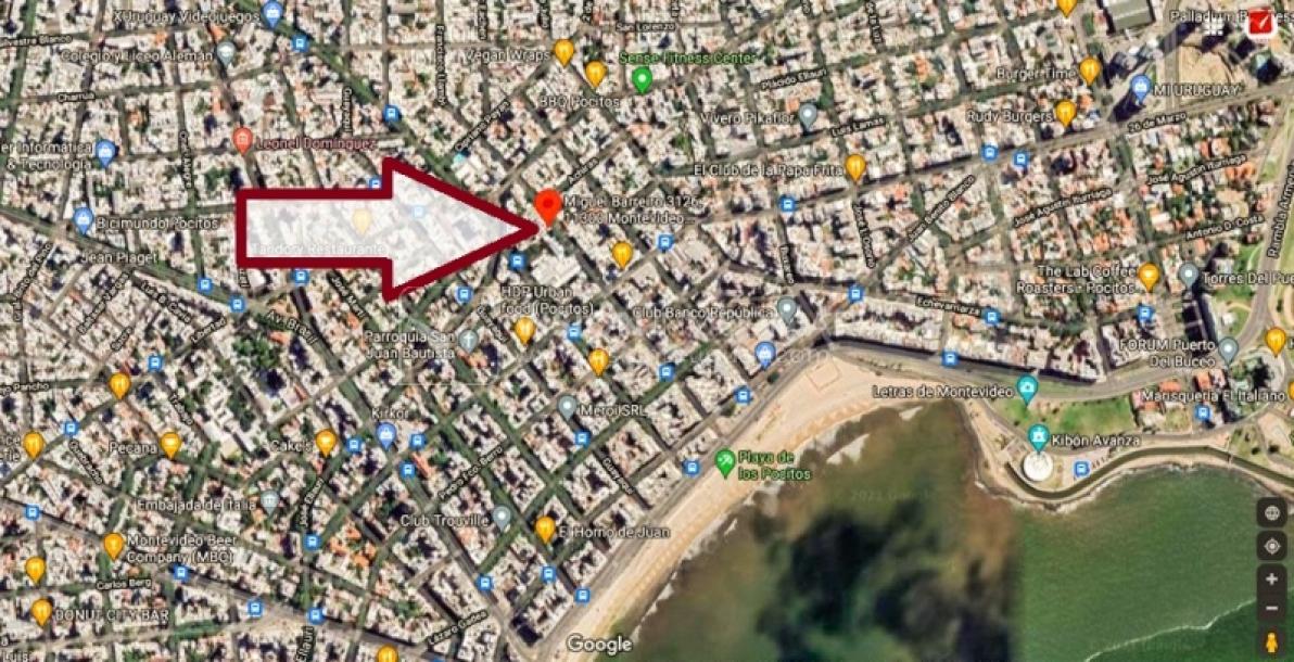 Apartamento en Pocitos, 2 dormitorios y 1 baño, Al Frente, 400 mts de Rambla, con Estufa a Leña y con Balcón - U$ 175.000-46