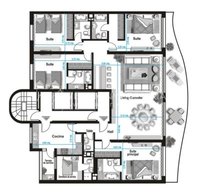Apto en Aquarela Tower, lo mejor de Punta del Este | 4 dorm en suite + servicio, 253 m2 