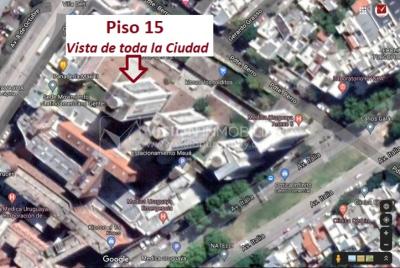 Tres Cruces Apto 1 Dorm, Piso 15 - vistas, Balcón y Terraza Lav, 43 m2.