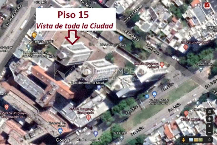 Tres Cruces Apto 1 Dorm, Piso 15 - vistas, Balcón y Terraza Lav, 43 m2.-63