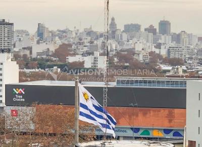 Tres Cruces Apto 1 Dorm, Piso 15 - vistas, Balcón y Terraza Lav, 43 m2.