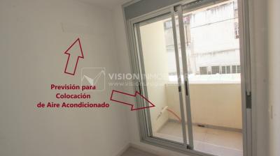 Apto nuevo 2 Dorm, 1 Baño, Av Libertador, 3er Piso MB vista, Sol directo todo el día, 2 balcones, 51 m2, Centro / Aguada. Renta sin impuestos: Vivienda Social.