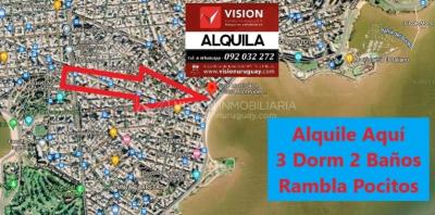 Apto Pocitos esq. Rambla, 3 Dorm 2 Baños, Cocina definida, 2do Piso al Frente, Garaje.