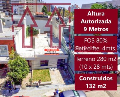 Padrón Único de 280 m2 en Punta Carretas a 50 mts. de Rambla. 132 m2 construidos. Ideal para proyectar su casa, edificio de 3 o 4 pisos, empresa, local gastronómico o restaurante, clínica, instituto u otro. Originalmente 2 dorm y 2 baños, garaje, pat