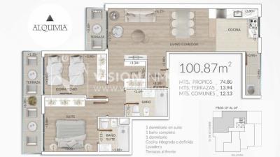 Apto. dos dormitorios y dos baños en la mejor torre, corazón de Punta Carretas
