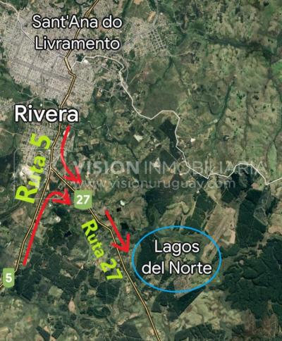 Venta de Casa / Chacra en Lagos del Norte, Rivera. 1.769 m2 de Terreno y 137 m2 Construidos. Piscina. Casa en una planta, Construcción Tradicional con Tejas. 4 dormitorios y 2 baños completos. Gran estufa a Leña. U$ 115.000 dólares